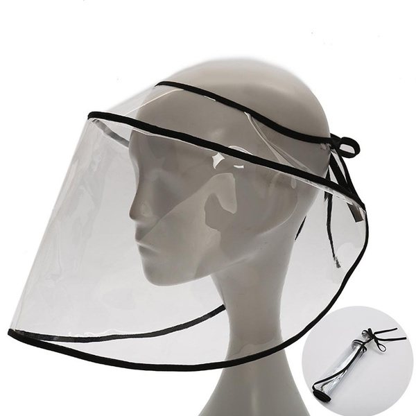 Dual Use Sun Hat Protective Face Shield Cover Anti Spitting Saliva