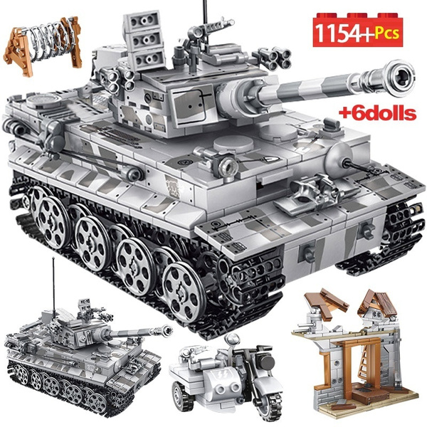 1154pcs LEGO Set Military Series Large Panzer Tank Building Blocks Tank Army Toy