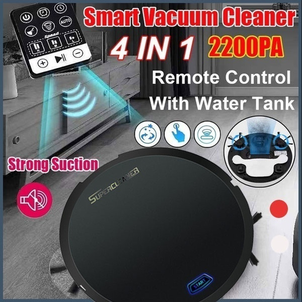 Intelligent Automatic Sweeping Robot,1800PA 3 in 1 Smart Sweeping Robot Sweep Suction Drag Machine,Wet and Dry Vacuum,Vacuum Cleaner Robot Black