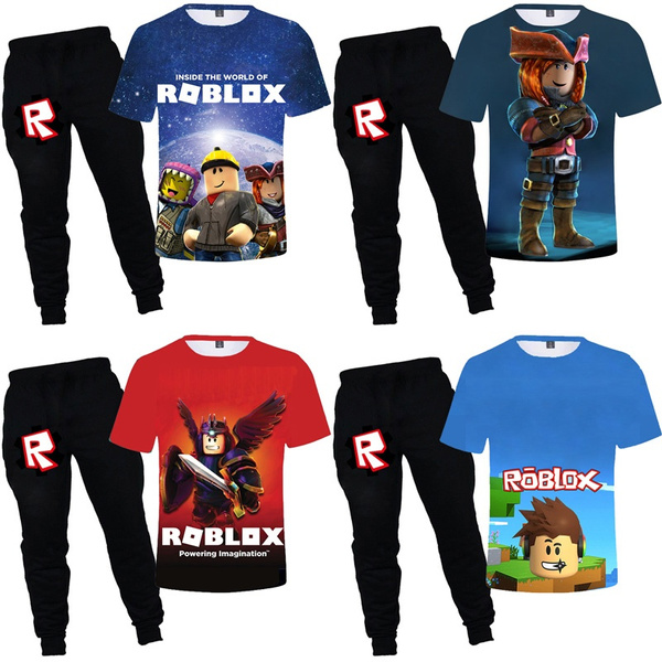 2020 Summer High Quality Roblox Printed 3d T Shirt And Harem Pants Children Fashion Short Sleeve Tee Tops Sweatpants Suit For Boys Girls Wish