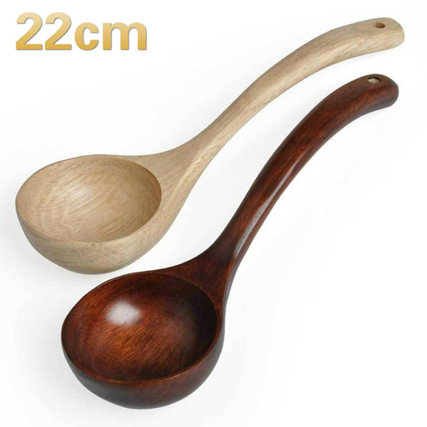 VARIOUS Cooking Spoon Long Handle Wooden Soup Kitchen Utensil Table Scoop