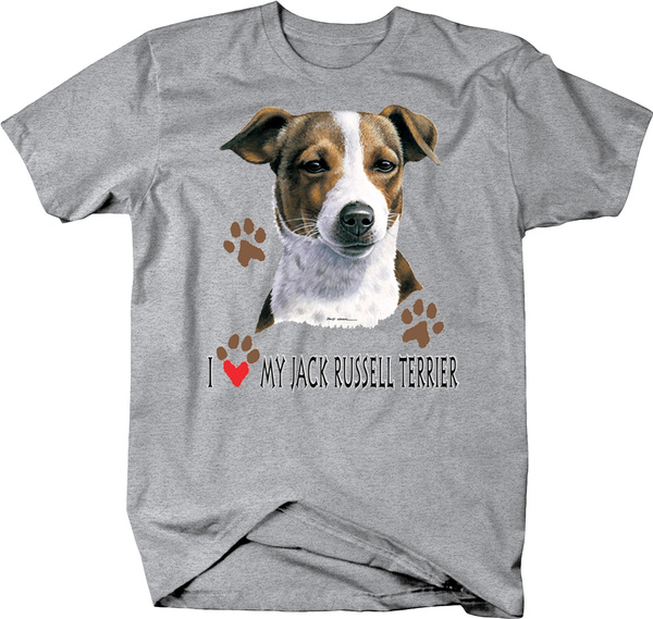Dog Jack Russell Terrier Men Regular Fit Cotton Polo Shirts Classic Short Sleeve Polo Black 