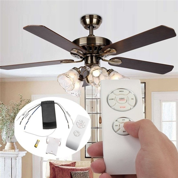 Universal 110 240v Ceiling Fan Lamp, Ceiling Fans With Lights And Remote Control