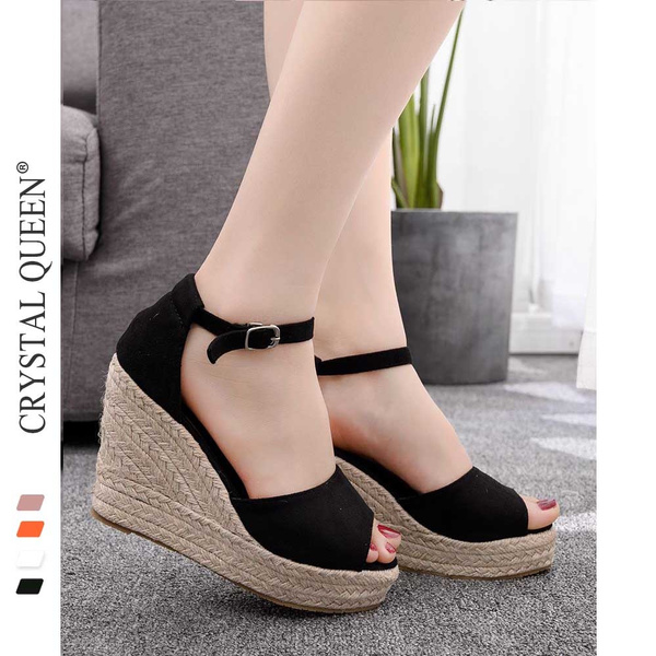 crystal wedges shoes