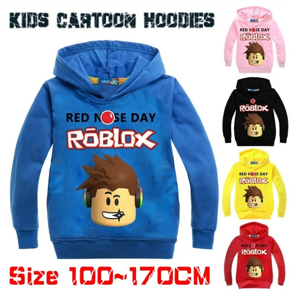 New Children S Cartoon Cotton Sweater Red Nose Day Roblox Printed