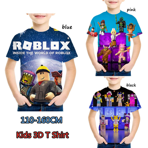 2020 Funny Cartoon Roblox 3d Printed Kids T Shirt Boys And Girls