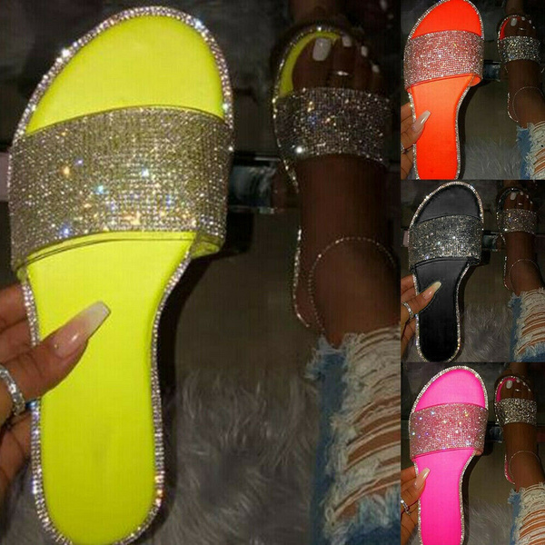 Glitter Diamond Flat Sandals Summer 