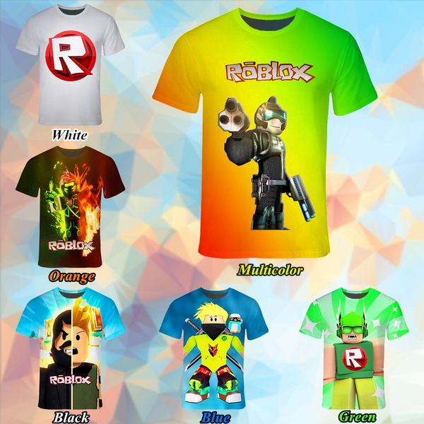 Newest 3d Cartoon Roblox Print T Shirt Roblox Role Print For Mens