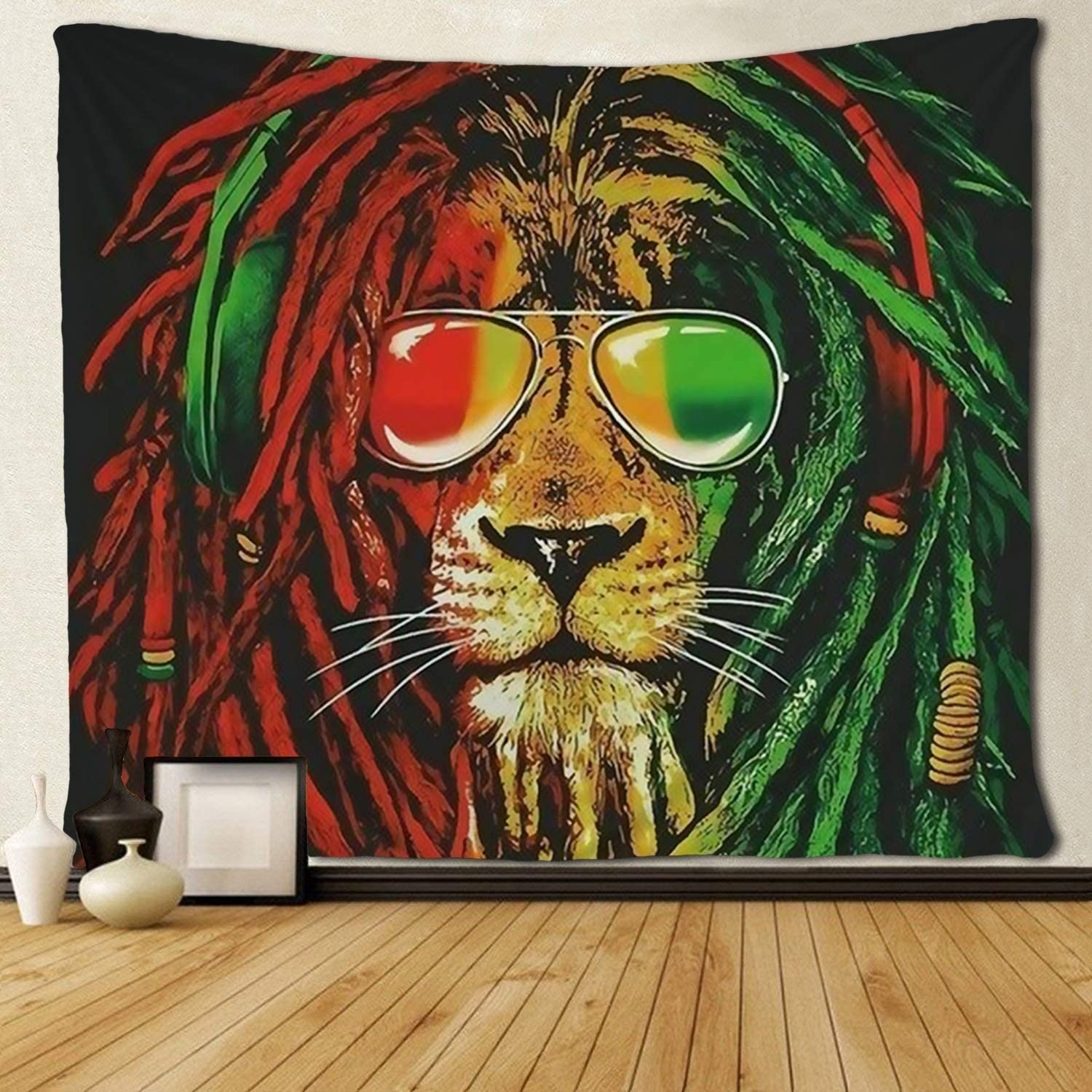 Reggae Rasta Lion Tapestry Art Wall Hippie Art Lion King Tapestries Wall Hanging eBay