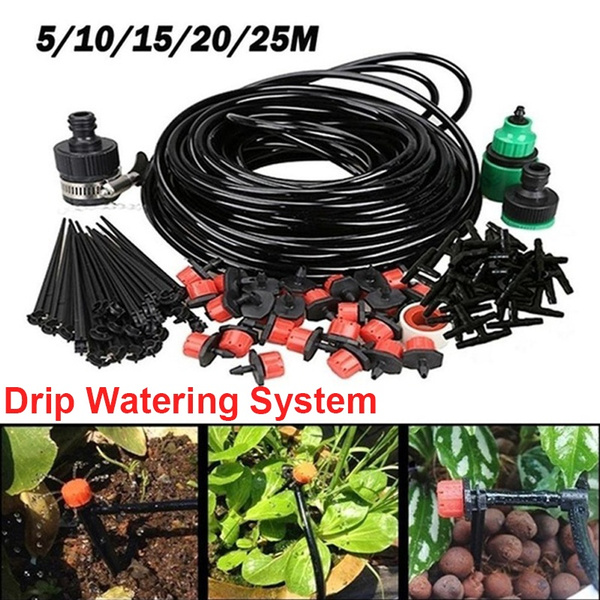 5M/10M/15M Water Irrigation Kit Set Micro Drip Plant Watering System Garden Tool