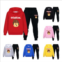 New 7 Colors Kids Roblox Hoodies Sets And Pants New Suit Black Sweatpants Funny For Teens Black Long Sleeve Pullovers For Boys Or Girls Geek - suit roblox black pants