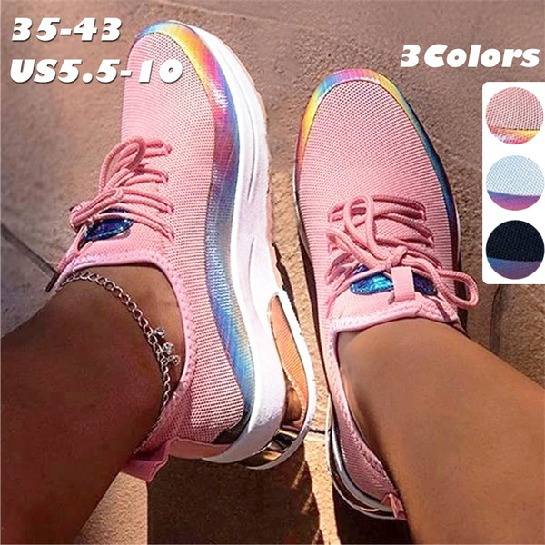women casual shoes mesh cushioned outdoor sneakers