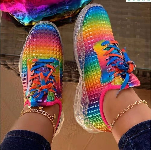 rainbow ladies shoes