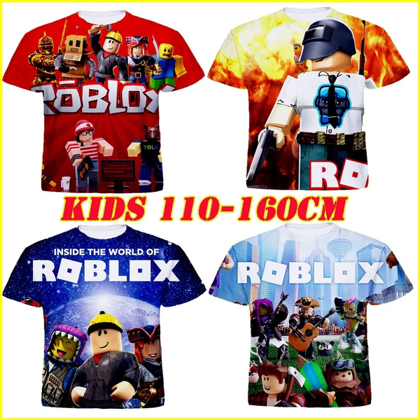 Summer Kids Fashion New Children S Wear Roblox 3d Color Printing