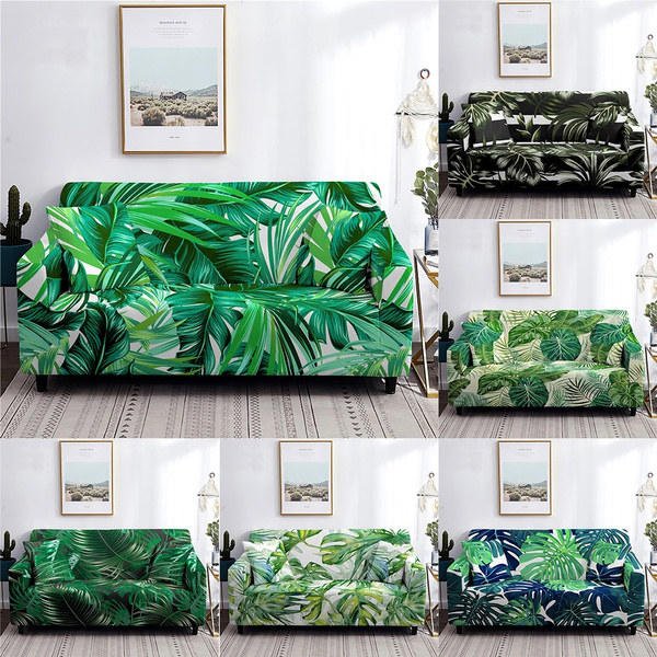 1 2 3 4 Sofa Cover Green Background Sofa Cover Non Slip Cover Spandex Stretch Sofa Cover Living Room Protective Cover Couch Cover Wish