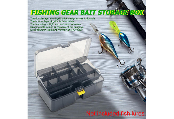 Accessories Organizer Bait Storage Case Double Layer Fishing Tackle Box