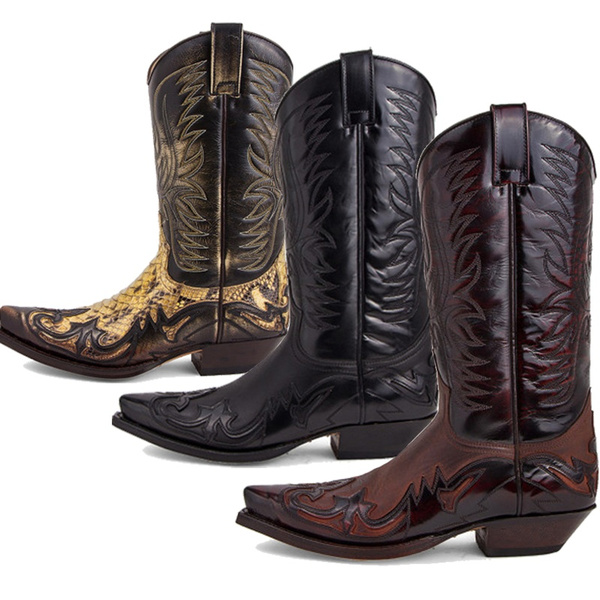 men's pointed toe cowboy boots