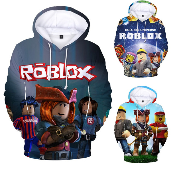 Cool Cartoon Roblox Hoodies Boys Girls 3d Sweatshirt Children Kids Autumn Winter Hooded Hoodies Kids Clothes Wish - winter hood roblox